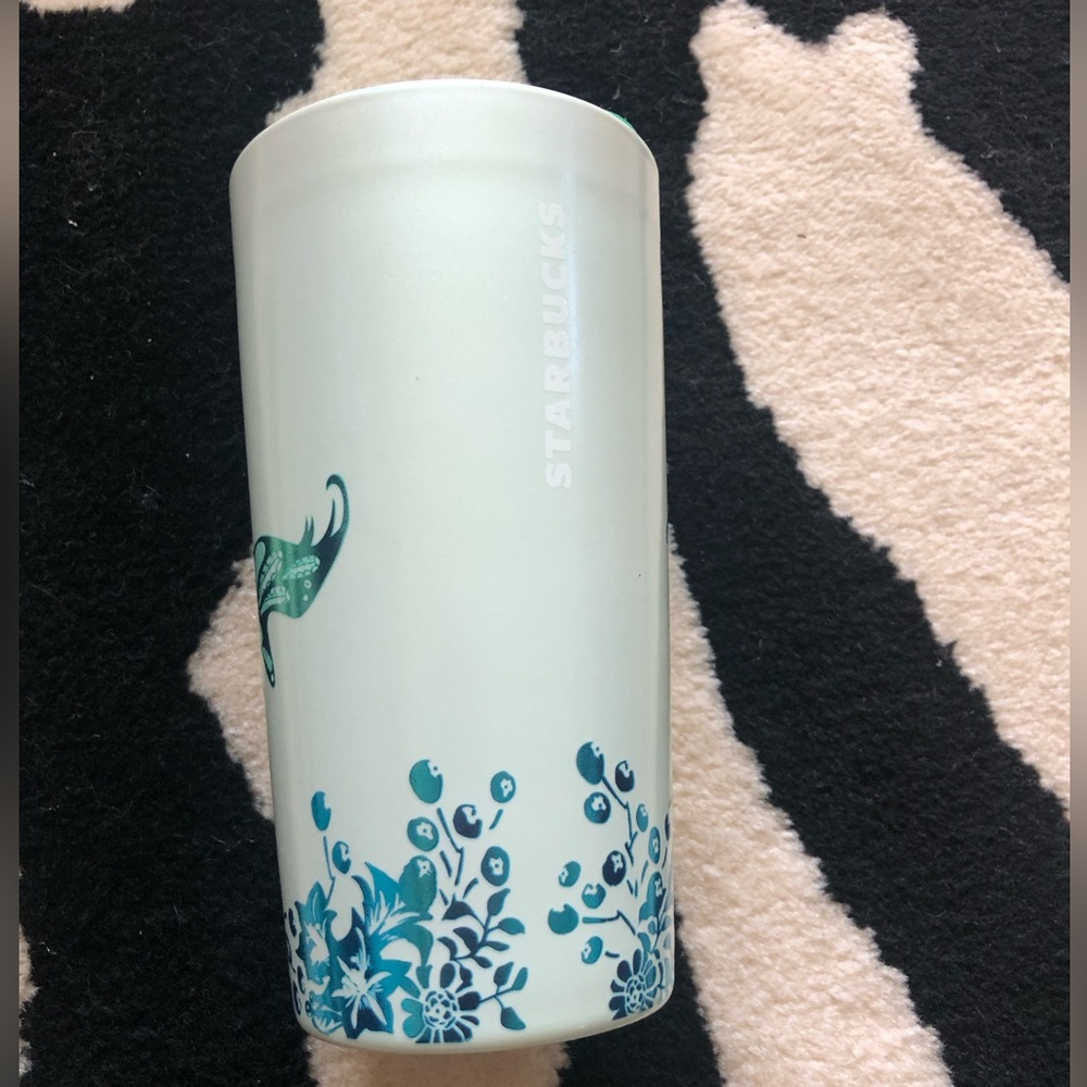 Starbucks 2022 Teal Blue Green Gold Metallic Siren Mermaid Ceramic 12oz Tumbler - Picture 3 of 9